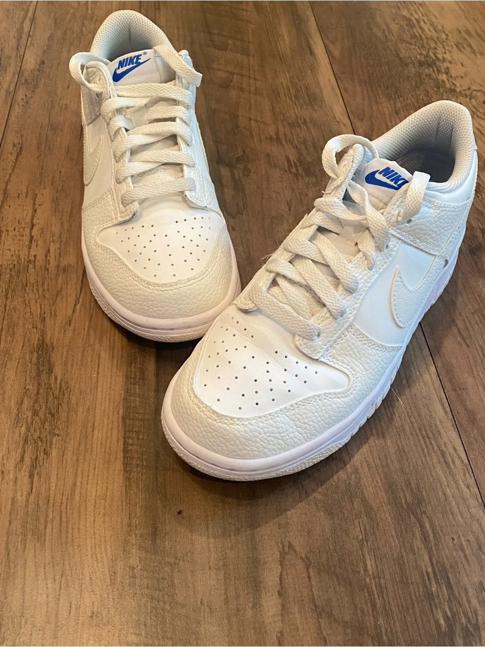 Nike • Dunk Low SE Sail Croc • Textured Leather Sneakers • 7Y / W 8.5